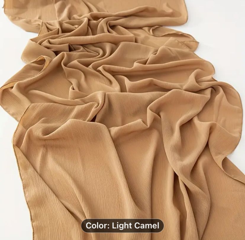 Light Camel Georgette Hijab